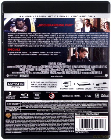 Incepcja [Blu-Ray 4K]+[Blu-Ray]