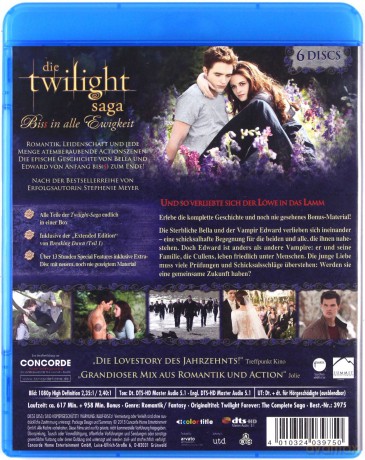 The Twilight Saga 1-5 (Saga 'Zmierzch' 1-5) [Blu-Ray]