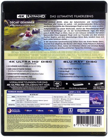 The Jungle Book (Księga dżungli) (Disney) [Blu-Ray 4K]+[Blu-Ray]