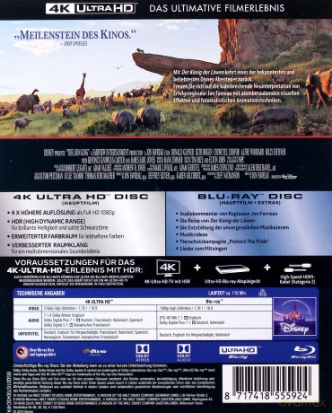 The Lion King (Król Lew) (Disney) [Blu-Ray 4K]+[Blu-Ray]