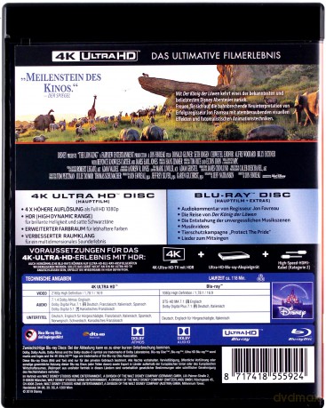 The Lion King (Król Lew) (Disney) [Blu-Ray 4K]+[Blu-Ray]