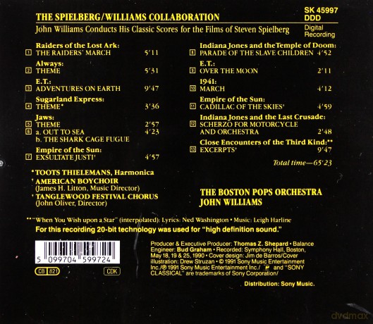 John Williams Conducts His Classic Scores For The Films Of Steven Spielberg [CD]