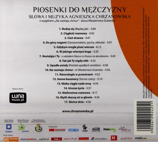 Agnieszka Chrzanowska: Piosenki do mężczyzny [CD]