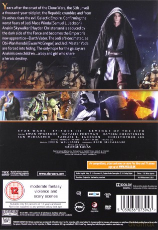 Star Wars: Episode III - Revenge of the Sith (Gwiezdne wojny: Część III - Zemsta Sithów) [DVD]