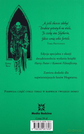 Harry Potter i kamień filozoficzny wyd. Slytherin - Joanne K. Rowling [KSIĄŻKA]