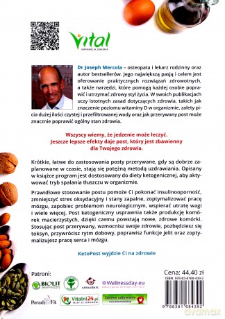 Ketogeniczny post. Zwiększ sukces diety keto, dzięki spożywaniu cyklicznych posiłków o właściwych porach - Joseph Mercola [KSIĄŻKA]
