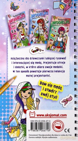 Koloruję Modelki. Szkicownik małej projektantki [KSIĄŻKA]