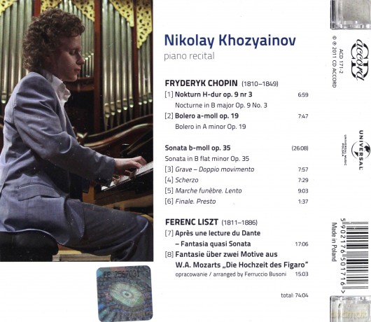 Nikolay Khozyainov: Piano Recital [CD]