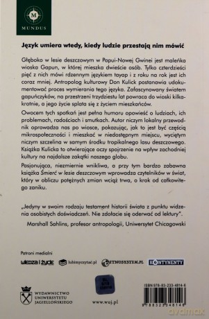 Śmierć w lesie deszczowym. Ostatnie spotkanie z językiem i kulturą - Don Kulick [KSIĄŻKA]