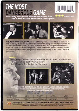 The Most Dangerous Game (Hrabia Zarow) [DVD]