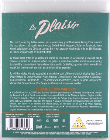 Le Plaisir (Dom pani Tellier) [Blu-Ray]+[DVD]