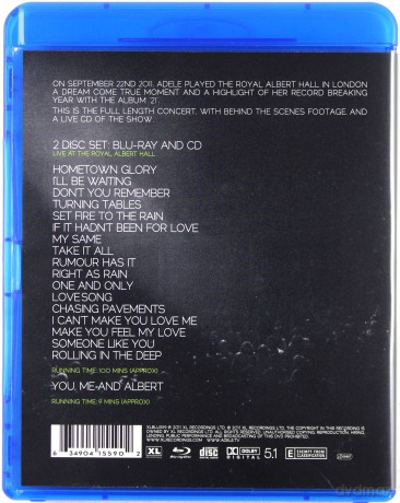 Adele: Live At The Royal Albert Hall [Blu-Ray]+[CD]