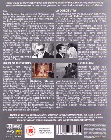 Fellini: Four Films (8 1/2 / I Vitelloni / La Dolce Vita / Juliet of the Spirits) [4xBlu-Ray]
