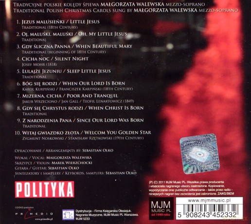 Małgorzata Walewska: Christmas Time - Traditional Polish Christmas Carols (Digipack) [CD]