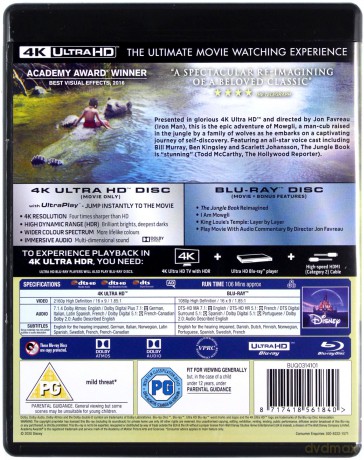 The Jungle Book (Księga dżungli) [Blu-Ray 4K]+[Blu-Ray]