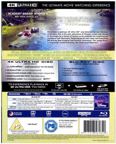 The Jungle Book (Księga dżungli) [Blu-Ray 4K]+[Blu-Ray]