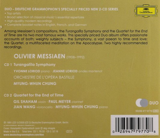 Myung-Whun Chung: Messiaen:Turangalila Symphony (Duo) [2CD]