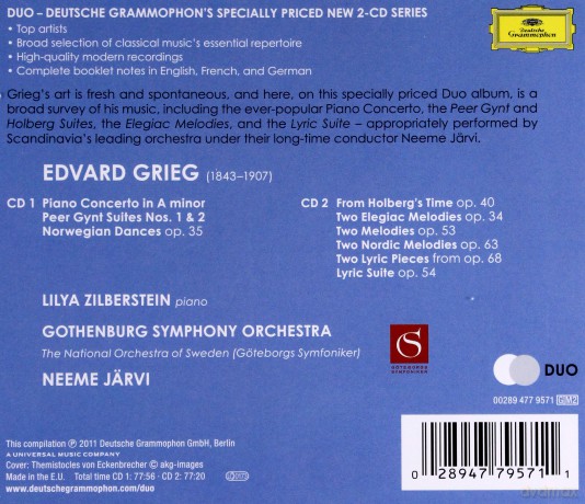 Neeme Jarvi: Grieg: Orchestral Music (Duo) [2CD]