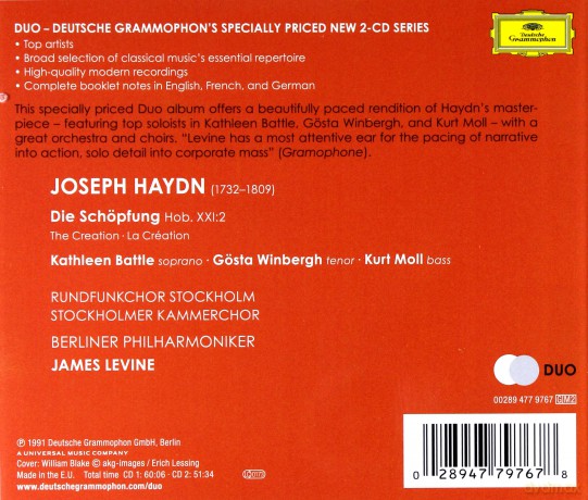 James Levine: Haydn: Die Schopfung (Duo) [2CD]