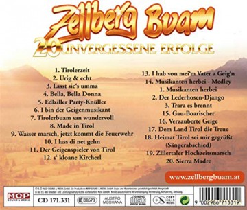Zellberg Buam: 20 unvergessene Erfolge [CD]