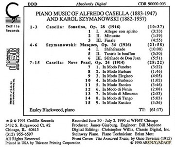 Alfredo Casella: 9 Pezzi op.24 [CD]