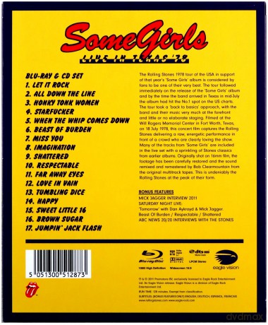 The Rolling Stones: Some Girls Live In Texas '78 [Blu-Ray]+[CD]