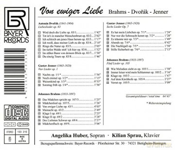 Antonin Dvorak: Angelika Huber - Von ewiger Liebe [CD]