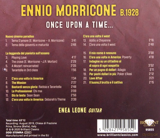 Ennio Morricone: Arrangements fur Gitarre Once Upon A Time... [CD]