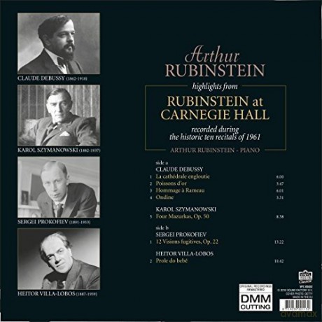 Claude Debussy: Arthur Rubinstein at Carnegie Hall (180g) [CD]