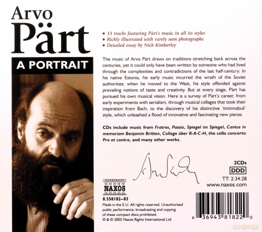 Arvo Part: Arvo Pss¤rt - A Portrait [CD]