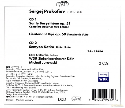 Serge Prokofieff: Auf dem Dnjepr op.51 (Komplette Ballettmusik) [2CD]