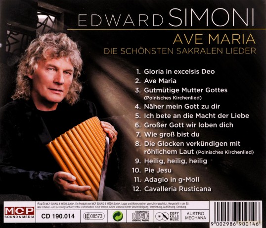 Edward Simoni: Ave Maria: Die schonsten sakralen Lieder [CD]