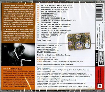 John Coltrane: Ballads (+ 7) [CD]
