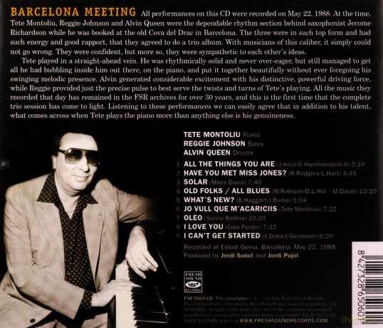 Tete Montoliu: Barcelona Meeting [CD]