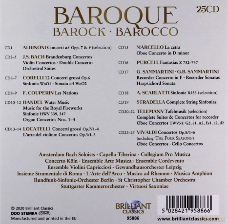 Tomaso Albinoni: Baroque - Barock - Barocco [25CD]