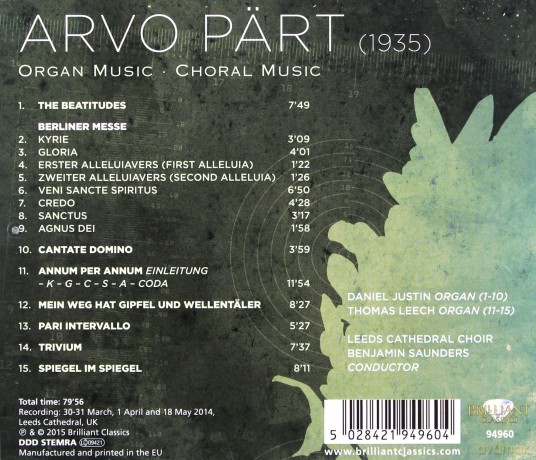 Arvo Part: Berliner Messe [CD]