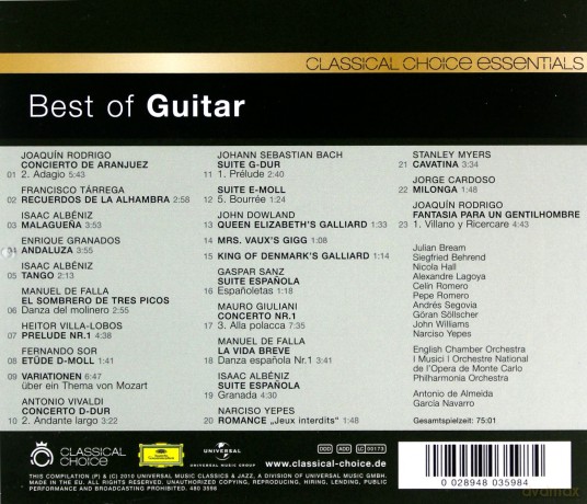 Best of Guitar (Classical Choice) [CD]