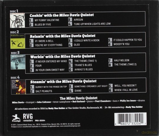 Miles Davis Quintet: Essential: Cookin'/Relaxin'/Workin'/Streamin' [4CD]