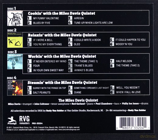 Miles Davis Quintet: Essential: Cookin'/Relaxin'/Workin'/Streamin' [4CD]