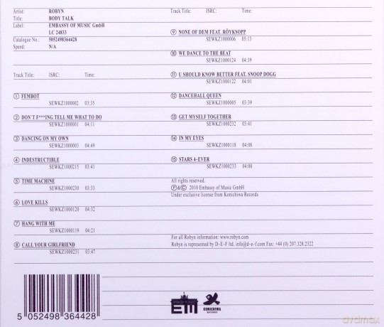 Robyn: Body Talk [CD]