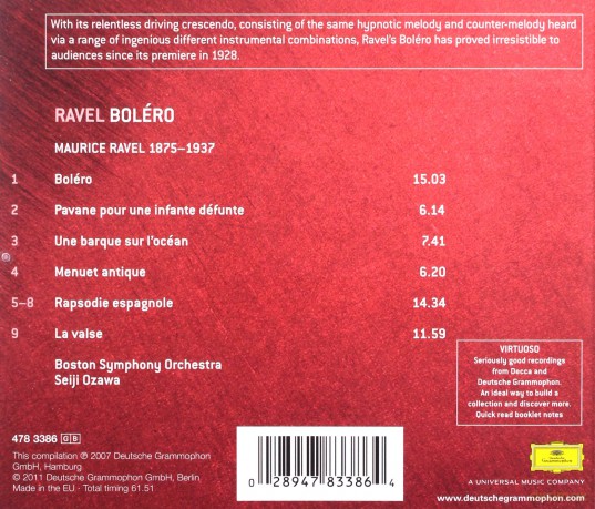 Maurice Ravel: Bolero [CD]
