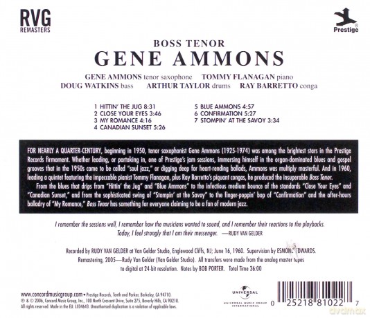 Gene Ammons: Boss Tenor [CD]