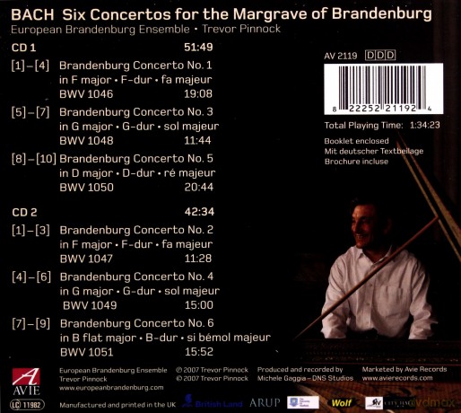 Johann Sebastian Bach: Brandenburgische Konzerte Nr.1-6 [2CD]