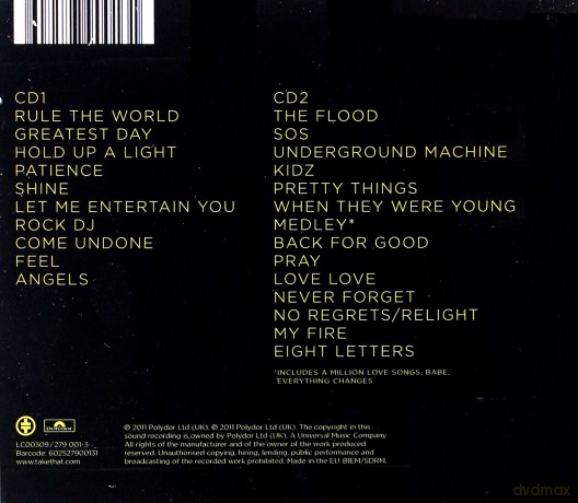 Take That: Progress Live [2CD]