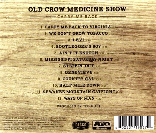 Old Crow Medicine Show: Carry Me Back [CD]
