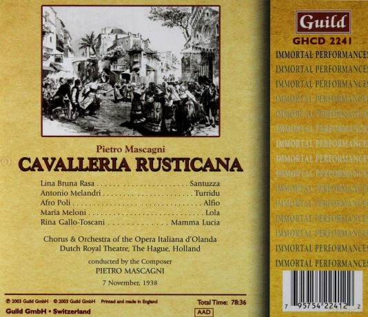 Pietro Mascagni: Cavalleria Rusticana [CD]