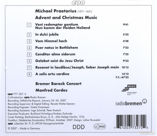 Michael Praetorius: Chormusik zu Advent und Weihnachten [CD]