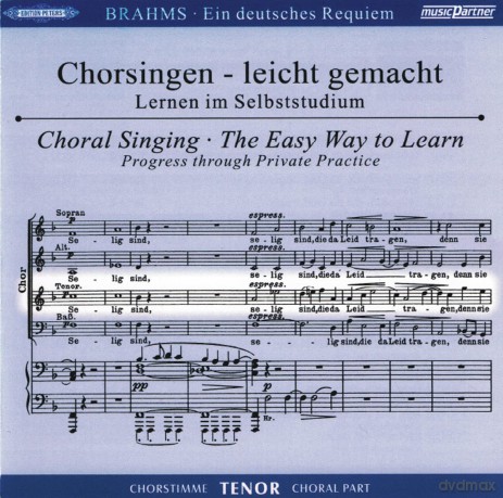 Johannes Brahms: Chorsingen leicht gemacht: Brahms, Ein Deutsches Requiem op.45 (Alt) [CD]