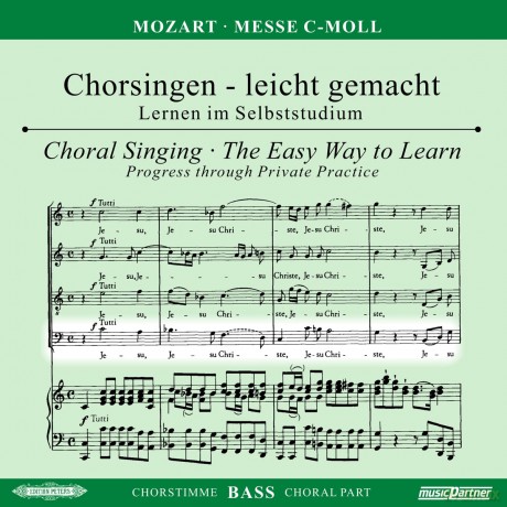 Wolfgang Amadeus Mozart: Chorsingen leicht gemacht:Mozart,Messe C-Moll (Bass) [CD]