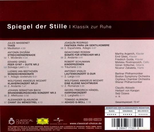 Jules Massenet: Classical Choice - Spiegel der Stille (Klassik zur Ruhe) [CD]